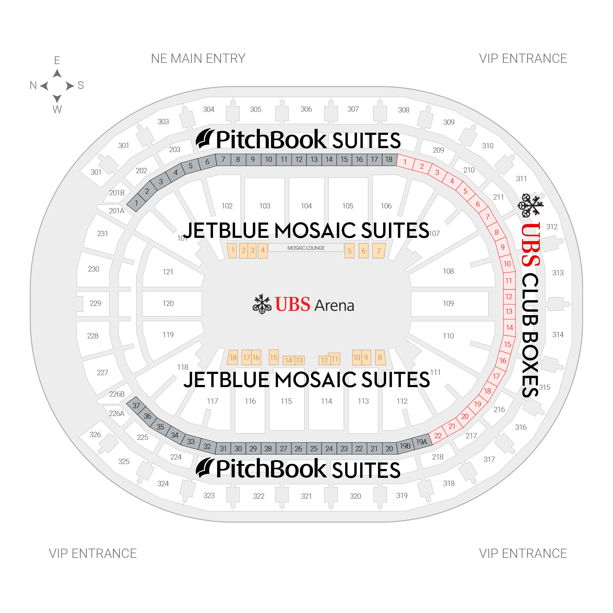 UBS Arena Suite Map and Seating Chart